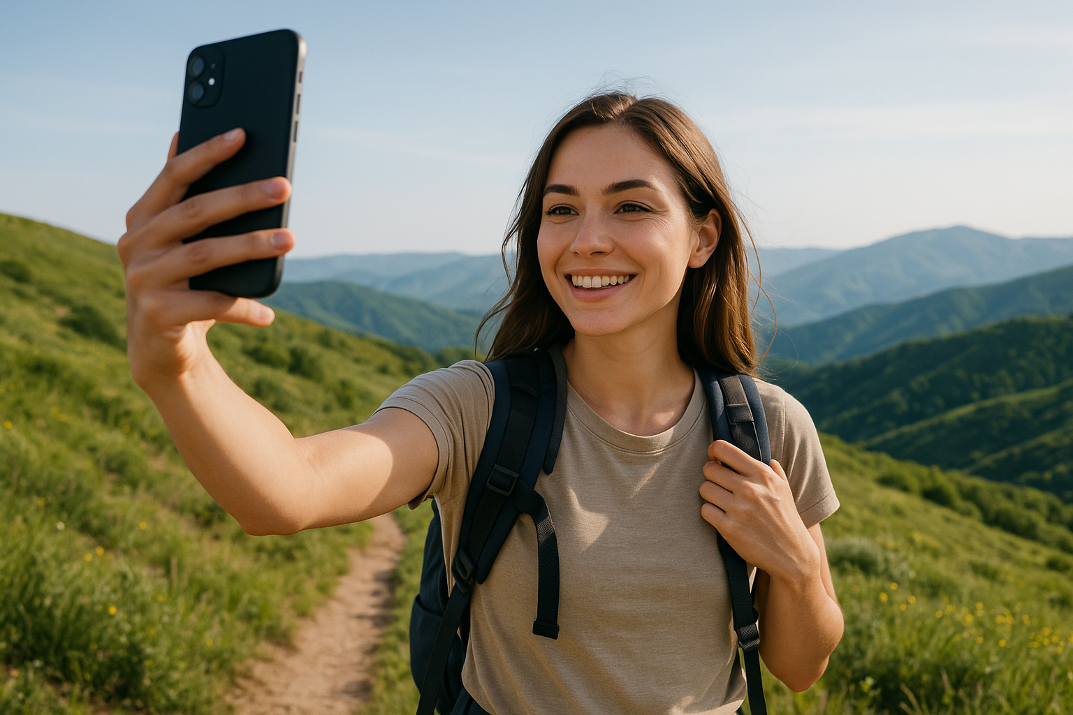 Content creator working remotely